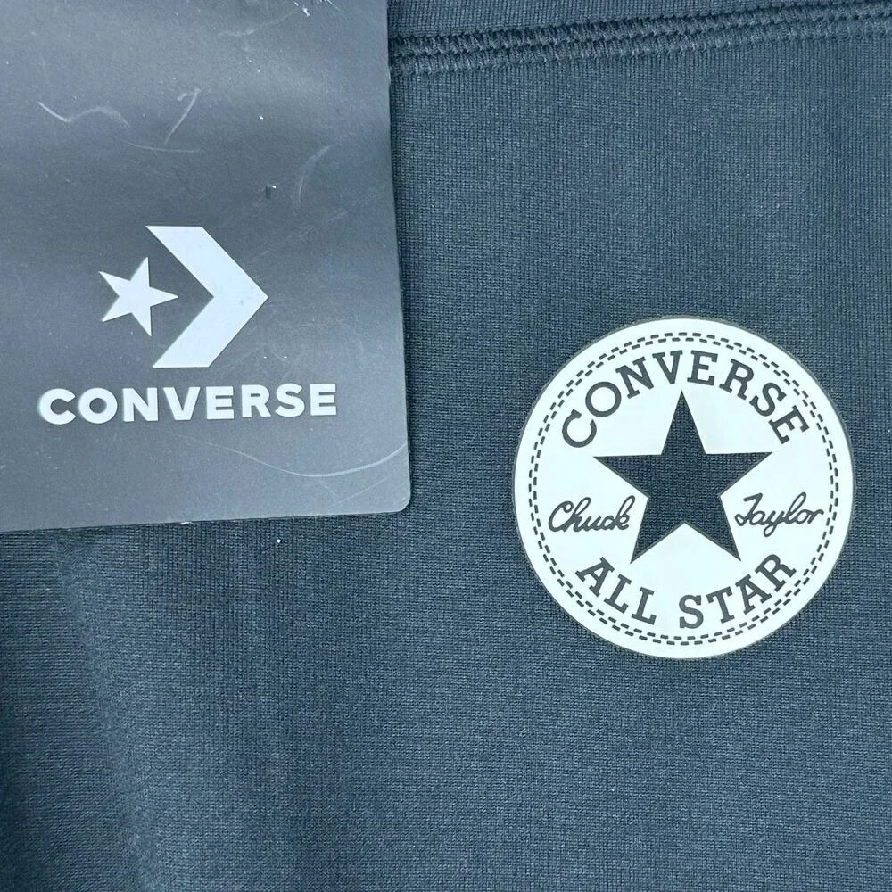 NWT Converse Girls Patch High Rise Leggings size Large Black‎